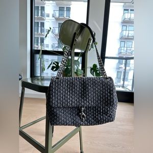 Rebecca Minkoff Maxi Edie Flap Washed Black Denim